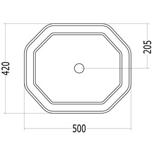 Раковина Devon&Devon накладная 8-уг. IBLIAST&ASTORIA- фото2