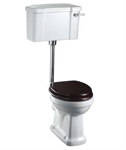 Унитаз на средней трубе с ручкой смыва Burlington P2+C1+T31 CHR- фото