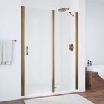 Душевое ограждение в проем Vegas EP-F-1 100 бронза профиль/прозрачное стекло- фото