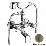 Palazzani Retro смеситель для ванны с душевым гарнитуром бронза- фото