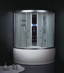 Гидромассажная кабина Eago DA325F3 1350х1350х2220мм   СЕРОЕ СТЕКЛО