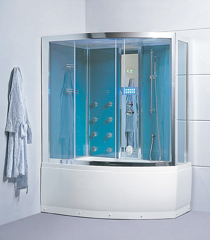 Гидромассажная кабина Eago DA328F3 голубое стекло 1500х1000х2220мм   правая