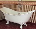 Ванна чугунная RECOR Antique 180x77 с белыми ногами- фото
