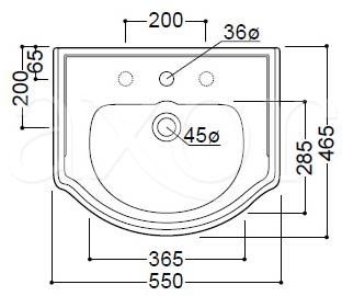 Раковина Kerasan Retro 55см- фото2