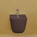 Kerasan Tribeca Биде подвесное 55см, c 1 отв под смеситель, c креплением WB9N, цвет: Borgogna matt- фото