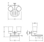 Мыльница и два стакана Devon&Devon First Class, цвет: хром/белый- фото2