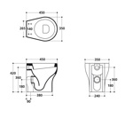 Унитаз приставной Kerasan K09 слив в стену 45см - фото3