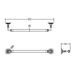 Devon&Devon Chelsea Полотенцедержатель 61 см, цвет золото- фото2
