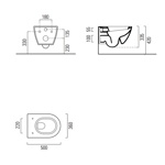 GSI Pura 50 Унитаз подвесной 50х36см с креплением FISR2- фото3