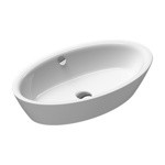 GSI Sand Раковина накладная с переливом 70x42х17,5 см без отв под смеситель, цвет белый- фото