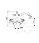 Смеситель для биде Bugnatese Revival 444- фото2