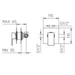 Palazzani Track встроенный керамический вентиль 1\2