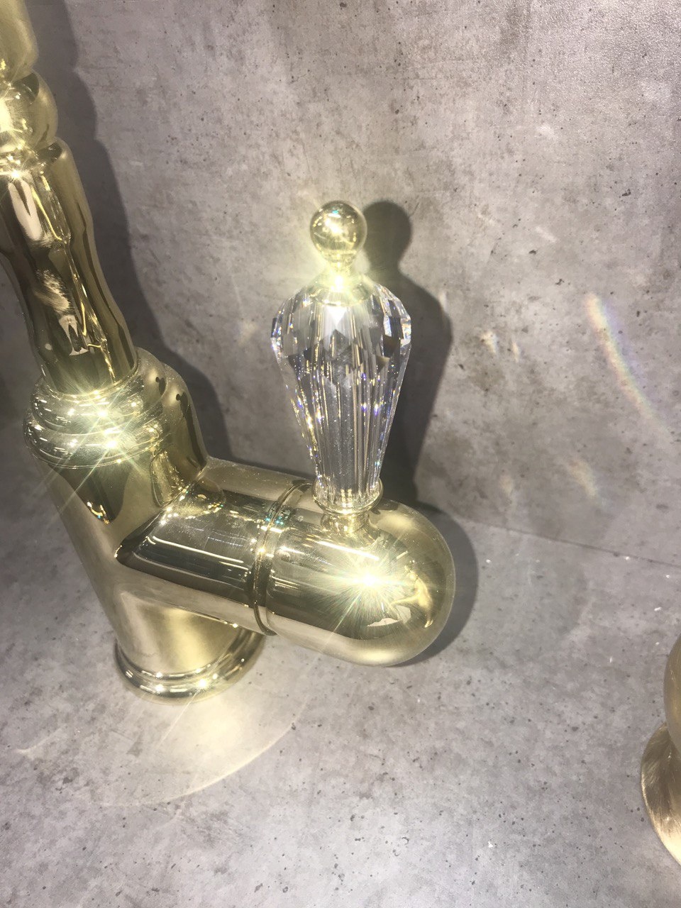 Смеситель кухонный Boheme Tradizionale Oro золото+кристалл Swarovski- фото2