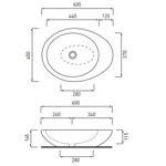 Раковина накладная 60 см Cielo Le Giare LGLA60- фото2