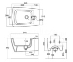 Биде подвесное Althea Ceramica Design Oceano 30334- фото2