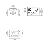 GSI Kube Унитаз подвесной 55x36 см с креплением FISR2- фото2