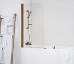 Шторка на ванну Vegas Glass EV 75см бронзовый профиль/стекло прозрачное - фото