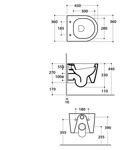 Унитаз подвесной 36x43 Globo Forty3 FOS04.BI- фото2