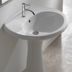 Раковина подвесная 66x55 Globo Arianna A5006.BI- фото