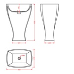 Artceram Jazz JZ13bi Раковина напольная 60x48h85 см.- фото2