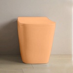 Artceram A16 Унитаз безободковый, напольный приставной слив универсальный 36х52 см, с креплениями, цвет белый матовый- фото