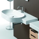 Раковина овальная подвесная с полкой dx Simas Flow FL23- фото