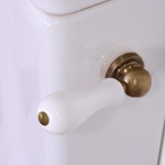 Унитаз моноблок Kerasan Retro, ручка сбоку бронза- фото2