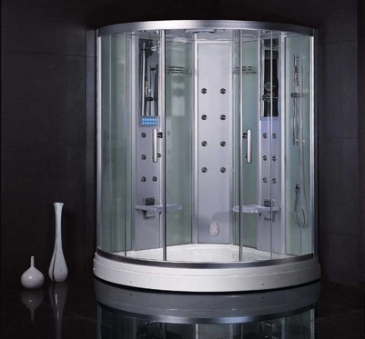 Гидромассажная кабина Eago DZ938F3 (2-местная душевая кабина)   1500*1500*2250мм   СЕРОЕ СТЕКЛО