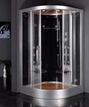 Гидромассажная кабина EAGO DZ962 F8  1200x1200x2260мм  черное стекло- фото