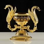 Мыльница настольная (два лебедя), хрусталь Migliore Luxor арт.26219