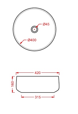 ArtCeram COGNAC Раковина накладная , 42 см, без отв под смеситель, без слив-перелива, цвет ombra cipro naturale- фото2