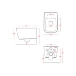 Artceram A16 MINI Унитаз подвесной безободковый 36х45 см, с креплениями, цвет белый матовый- фото2