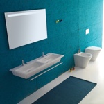 Раковина подвесная 125x47 Globo Forty3 FO125.BI - фото