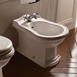 Биде напольное Kerasan Retro приставное, 1 отв.- фото