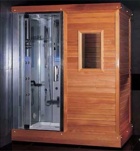 Душевая кабинка с гидромассажем + финская сауна EAGO DS-201 размером 1810x1210x2220 мм  ЛЕВАЯ