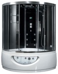 Гидромассажная кабина EAGO DA333F8 1500x1500x2220мм  ЧЕРНОЕ СТЕКЛО