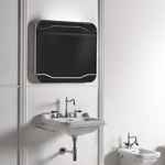 Раковина подвесная Kerasan Waldorf 60см с полотенцедержателем, хром - фото2