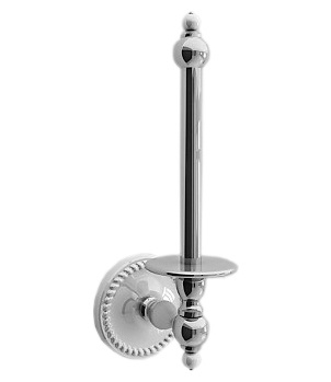 Devon DOROTHY держатель запасного туалетного рулона настенный, цвет: хром/белый- фото