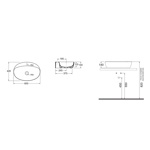 AZZURRA ELEGANCE раковина накладная 60х42см с 1 отв. под смеситель, цвет белый- фото2