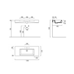GSI Kube Раковина подвесная/накладная с переливом 120x47 с 1 отв под смеситель, цвет белый- фото2
