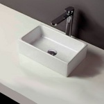 Azzurra Раковина чаша Geometric 410х250мм,без перелива, без отв. под смеситель, цвет белый- фото