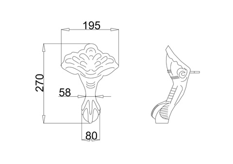 Ножки для ванны Burlington Baths (E11 CHR)- фото3