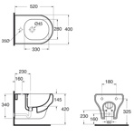 AZZURRA CHARME биде подвесное 52х40см, c креплением KIT 2000 CF, цвет белый- фото3