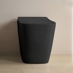 Artceram A16 Унитаз безободковый, напольный приставной слив универсальный 36х52 см, с креплениями, цвет белый матовый- фото