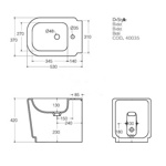 Биде Althea Ceramica Design D-Style 40035 - фото2