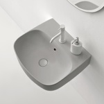 Kerasan Nolita Раковина подвесная/накладная 50х45 см, с 1 отв под смеситель, цвет светло-серый- фото