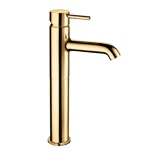 Palazzani Digit высокий смеситель для раковины, золото- фото