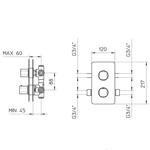 Palazzani Mis встроенный термостатический смеситель на 2 потребителя- фото2