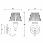 Декоративное бра Burlington BL22 с плиссированным абажуром белого цвета - фото3