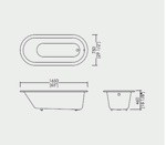 Devon&Devon Bayswater Ванна встроенная чугунная овальная 165x75xh46 cм- фото2